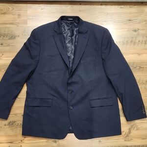 Lauren Ralph Lauren Black Label Men Sport Coat Blazer Houndstooth Navy Black 48L